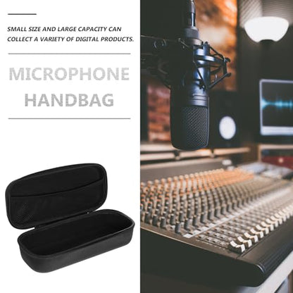 Hemobllo Portable Microphone Case EVA Protective Handbag 30X13X9Cm Microphone Storage Pouch for Karaoke and Travel