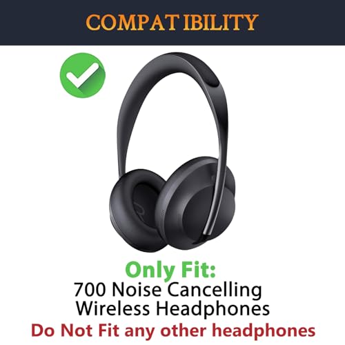 SOULWIT Earpads for Bose 700(NC700/NC 700) Headphones - Black - color: Black