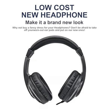 W820NB Ear Pads Replacement Ear Pads Cushions Compatible with Edifier W820NB Headphone Softer Protein Leather Earmuffs Memory Foam Earpads Ear Cups Cover Repair Parts - Gray - color: Black