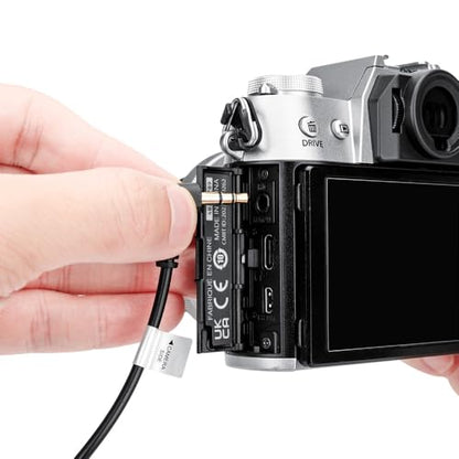 JJC 3.5mm to 2.5mm Shutter Remote Cable for Fuji X-E5 X-M5 X-T50 GFX100RF | 3.5mm TRS Male to 2.5mm Female, for Fujifilm XE5 XM5 XT50 GFX 100S II GFX100 II Cameras, Allows to Connect Fuji RR-100 Remote - size: 3.5mm Male to 2.5mm Female
