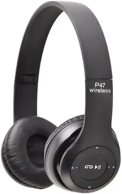 On-Ear Headphones with Microphone - Foldable Super Stereo Bass, Hybrid Active Noise Cancelling Headphones with Transparent Modes,65H Playtime Wireless Bluetooth with Mic, Deep Bass