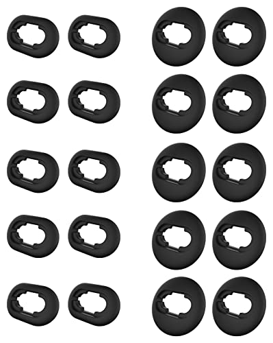 A-Focus 10 Pairs S/L Galaxy Buds Live Ear Tips Adapter Set Replacement Wing Earbuds Cushion Ear Gel Cover Skin Accessories Compatible with Samsung Galaxy Buds Live SM-R180, Mystic Black - color: black