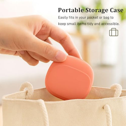 6-Pack Silicone Headphone & Cable Organizer Case – Mini Portable Storage Box for Earphones, Keys & Data Cables (Red, Grey, Green)