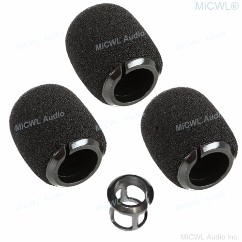 5Pcs/Lot Plastic Snap Foam Cover Windscreen Sponge For Shure Beta98H/C MX412 418 Instrument Gooseneck Microphone Stand Case