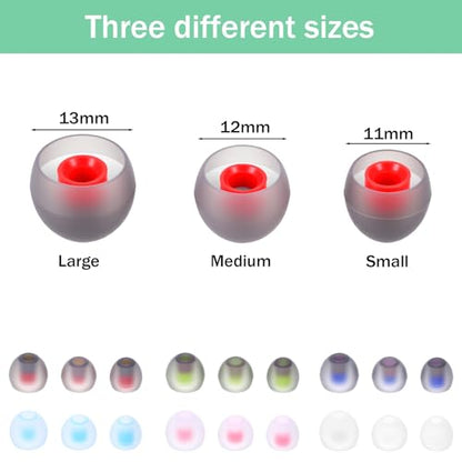 36 Pairs Ear Bud Rubber Tips Silicone Earbud Replacement Tips Ear Tip | for in-Ear Headphones, with Excellent Noise Isolation, and Comfort, Fit Most in-Ear Earbuds, S M L