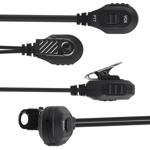 Undercover Earpiece with Microphone Radio-eam12 Ptt Mic VOX Acousitc Ear Piece Walkie Talkie Headset for Hyt Hytera 2 Pin BD402i BD502i BD612i BD 500 510 550 610(Replace for EAM12)