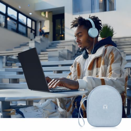 casmilee Hard Shell Headphone Case for Sony WH-CH520 and WH-1000XM4 - color: Light Blue