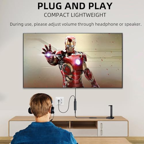 192KHz DAC Optical to 3.5mm Female Converter,Optical Audio Cable to AUX Cable Adapter,Digital to Analog Audio Converter for HDTV DVD Set-top Boxes (Unidirectional O-ptical to A UX) Aux Cable - 5FT - size: 5FT