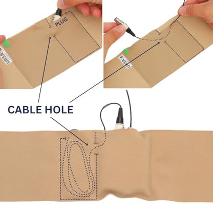 URSA Waist Strap - Ultra Slim, Breathable & Stretchy Microphone Transmitter Straps. Compatible with Most Transmitter/Receivers (Beige, Small Waist - Small Pouch) - color: Beige, size: Small Waist - Small Pouch