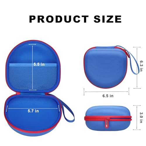 Kids Headphone Case for iClever/Acer/JBL, Blue Red(Case Only) | for iClever BTH12 HS19 BTH22 BTH20 BTH18 BTH26/JBL Junior 320 /MIDOLA/JoySpark/eKids Spiderman/ADOOPE/JLab Kids Headphones - color: Blue-Red