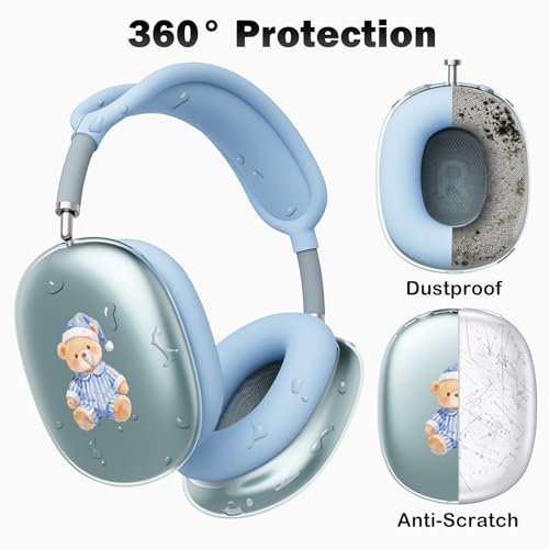 for AirPods Max Headphones Bear Ear Covers for AirPods Max 2 - color: Bear G/Blue