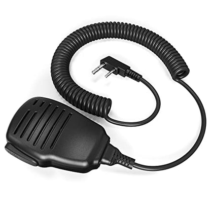 SAMCOM Walkie Talkie Shoulder Mic 2 Pin Remote Wire Shoulder Microphone