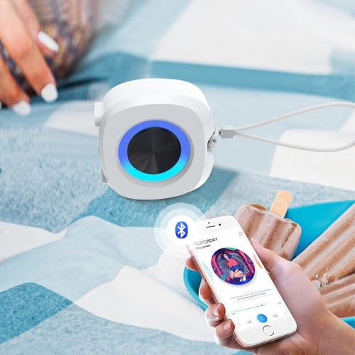 Bluetooth Speaker Portable Media Players Clear Loud Stereo Sound Deep Bass Wireless Speaker With Lights TWS IPX5 Waterproof Small Speakers Long Playtime for Home/Party/Outdoor/Beach Electronic Gadgets - color: Silver