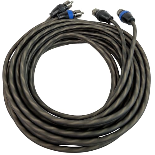 Sky High Car Audio 2 Channel Twisted 12 ft RCA Cables Coated 12' OFC - size: 12 Feet