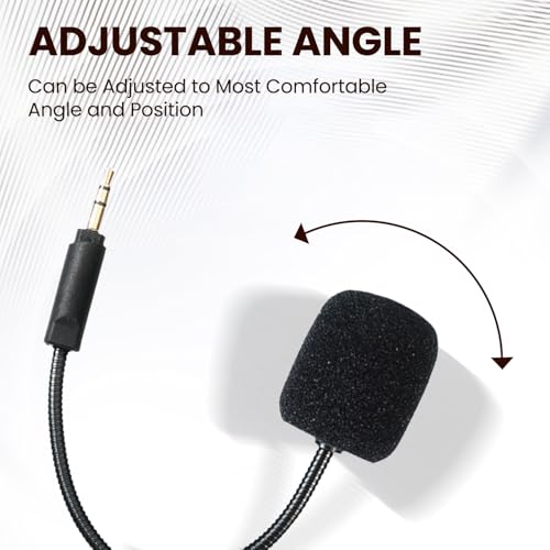 Replacement Microphone Compatible with Logitech G735 Gaming Headset-Flexible Boom Mic with Noise-Canceling Foam