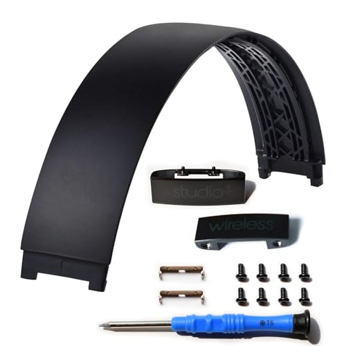 Studio 3 Headband & Hinge - Replacement Parts Accessories Repair Kit for Beats Studio 3 Headphone (Matte Black) - color: Matte Black