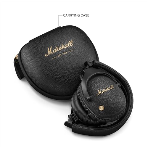 Marshall Monitor III A.N.C. Wireless Over-Ear Bluetooth Headphones - Active Noise Cancellation | 100+ Hr Playtime | Microphone for Calls | Lightweight, Foldable Design for Travel - Black - color: Black