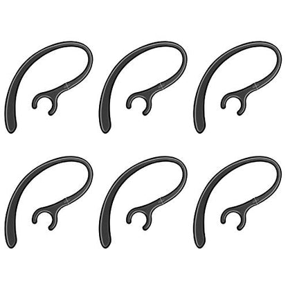 6 Pack Replacement Ear Hook Universal Small Clamp Loop Clip for Other Bluetooth Headset(Black) - color: Black, size: 6 Pack+Plastic