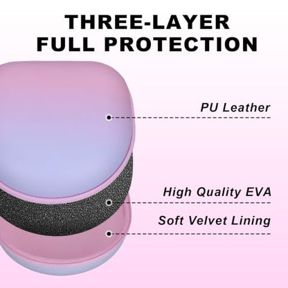 Kids Headphone Case for Candy Bila/Acer Gradient Pink(Case Only) | for iClever BTH12 HS19 BTH20 BT22/JBL junior 320/JoySpark/ADOOPE/Voopwink/MIDOLA/EarFun/IMYB/noot Products Kids Headphones - color: Gradient Pink