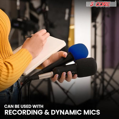 5 Core Microphone Covers Foam Mic Windscreen for Most Standard Handheld Microphone - PARENT SPONGE (1 Pack)