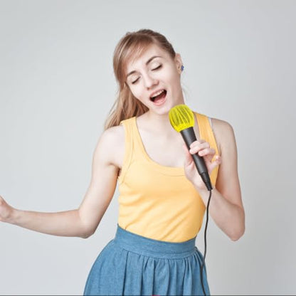 ABOOFAN 100pcs Disposable Microphone Covers Bulk, Non-woven Fabric Mic Shield Rubber Band, Versatile and Practical Microphone Caps for Live Performances and Recording Studios