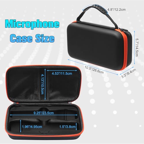 Wireless Microphone Case for 2 JBL Mics, EVA Travel Case | Stores Receivers, Cable and AA Batteries for Party and Karaoke Use
