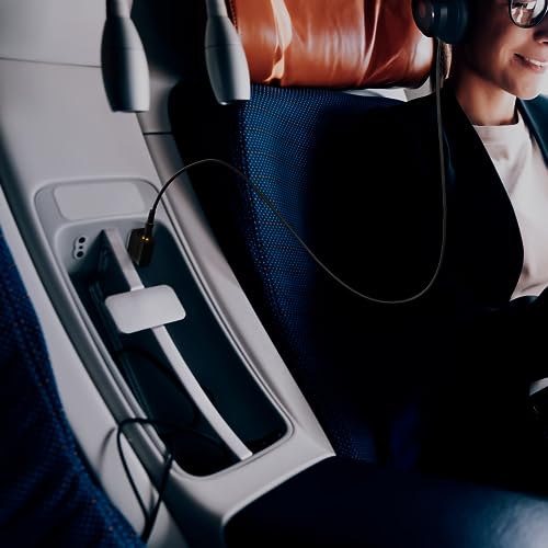 Eanetf Airplane Headphone Adapter 3-Pack Dual 3.5mm Gold Plated | Dual 3.5mm airplane headphone adapter, 3 pack, Gold plated, For in-flight entertainment, Plug and play, Compact travel size