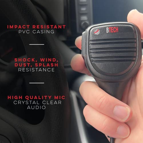 BTECH QHM22 Weatherproof Heavy Duty IP54 Speaker Mic, Premium Commercial Grade Shoulder Mic for BAOFENG (UV-5R BF-F8HP), pxton, Retevis, Kenwood K1 Radios (Pack of 2) - size: Single (Pack of 2), style: QHM22 Single PTT Speaker Mic