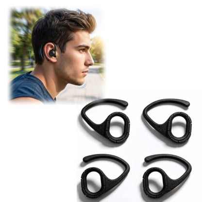 Adjustable Ear Hooks 2 Pairs Compatible with JBL Tune Buds, Clip On Earbud Hooks, Anti-Drop Secure Fit for Running, Gym, Workout, Cycling, Lightweight Earbuds Accessories