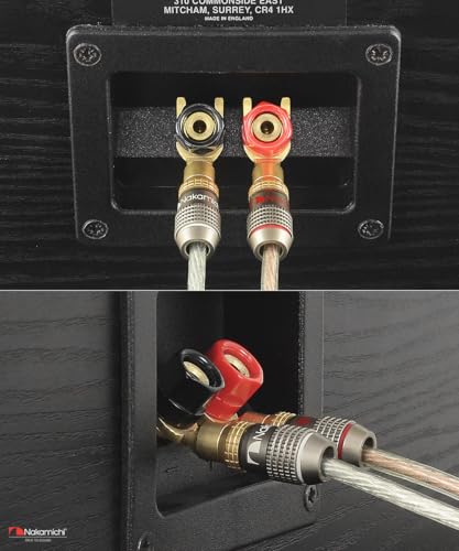 Nakamichi FanLock 24k Gold Plated Spade Y Connector Banana Plugs, 10-18 AWG | Excel Series, Gauge Size 4mm for Speakers Amplifier Hi-Fi Stereo Radio AV Audio Wire Cable Quick Connector, 8 Pcs (4-Pairs) - size: 8 Pcs (4-Pairs)