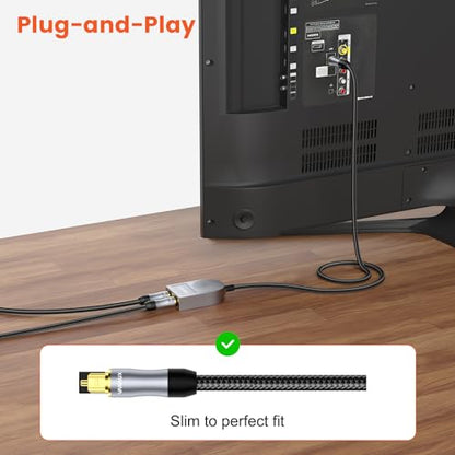 Optical Splitter 1 in 2 Out Fiber Optic Digital Audio Cable Toslink S/PDIF 1 Male Input 2 Female Output Support LPCM2.0, Dolby Digital, DTS 5.1 for TV,Home Theater,Sound Bar,Game Console(1.6ft/0.5m) - size: 1.6 ft