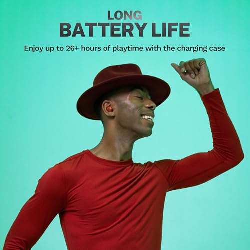 JLab Go Air Pop+ True Wireless Earbuds, Bluetooth 5.3 in Ear Headphones with Microphone, 35H Playtime, USB-C Charging Case, Dual Connect, EQ3 Sound, Rose - color: Rose, style: Pop+