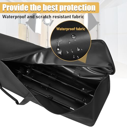 Multifunctional Tripod Bag 50 X 10 X 10 Inches / 127 X 25.5 X 25.5 cm Heavy Duty Tripod Carrying Case with Handle for Lights, Speakers, Cameras, Booms, Microphone Stands, Black - size: 50 X 10 X 10 Inch