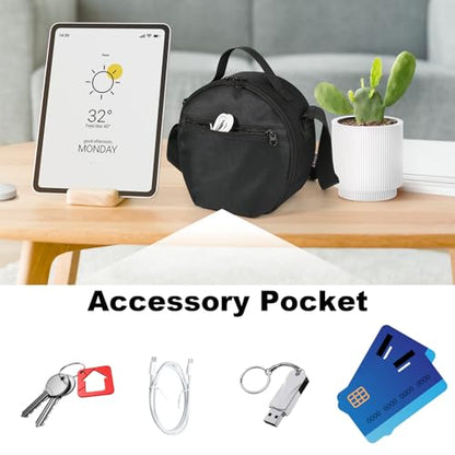 DJ Headphone Case with Adjustable Shoulder Strap Accessory Pocket Storage Bag for Headphone Headset