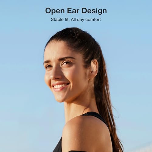 BlitzRock CT3 Open Ear Headphones Bluetooth 5.4, 32Hrs Playtime IPX5, 4-Mic ENC Clear Calls, Custom EQ App, Ergonomic Earhooks for Running/Cycling/Gym - color: Pink