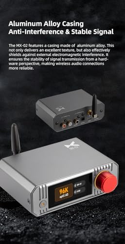 XDUOO MX-02 HD Bluetooth Audio Transmitter Bluetooth 5.4 USB/Optical/COAXIAL LE Audio 24bit/192kHz