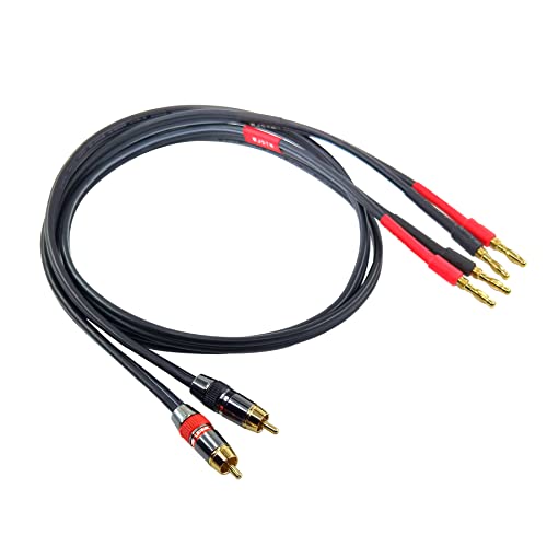 WJSTN Banana Plug to RCA Speaker Cable Banana Plug to RCA Speaker Cable 12AWG Cables,2Pack 6FT - size: 6Feet