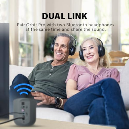 Avantree Orbit Pro - Bluetooth TV Transmitter with LCD and Remote | Connect AirPods or other headphones to TVs with optical or AUX output and adjust volume using the included remote. - style: Remote Control