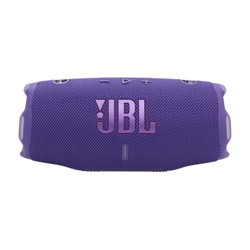 JBL Charge 6 - Portable Waterproof & Drop-Proof Bluetooth Speaker, Bold JBL Pro Sound with AI Boost, 28Hrs of Playtime, Built-in Powerbank & Comes with a Sturdy/Removable Carrying Strap (Purple) - color: Purple