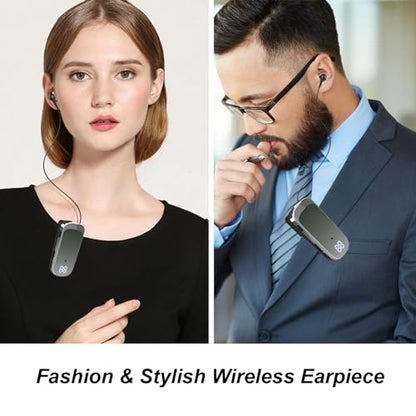 Retractable Wireless Headset Headphone Stereo Earphone V5.0 Noise Cancelling Mic Clip on Earpiece Comfortable HandsFree Headset 20Hrs Talking Time Sports Business Trucker Driver Earbud - color: Green