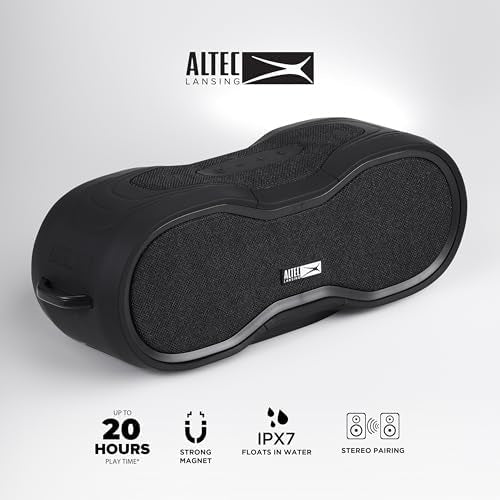 Altec Lansing - Portable Bluetooth Speaker, Waterproof IP67 - color: Black, size: Large