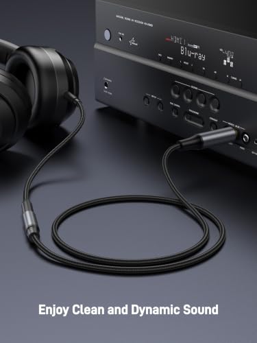 10FT 6.35mm (1/4 inch) to 3.5mm (1/8 inch) Headphone Jack Adapter, Gold Plated 1/8 inch Female to 1/4 inch Male Extension Cable for Mixer Guitar Piano Amplifier Speaker and More. - size: 10FT