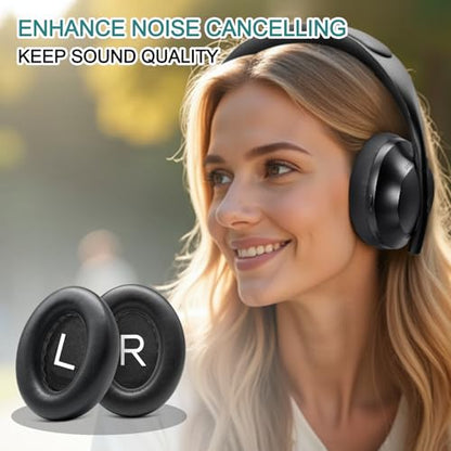GEVO Ear Pads Replacement for Bose NC700, Black | Earpads for Bose Noise Cancelling Headphones 700, Soft Protein Leather, High-density Memory Foam - color: Black