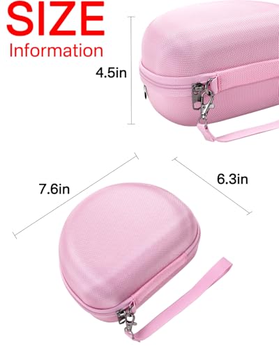 RAIACE Hard Storage Case Compatible with Skullcandy Crusher Over-Ear Headphones, for TOZO HT3 Headphones and More Foldable Headset, Travel Carrying Bag. (Case Only)-Pink - color: Pink