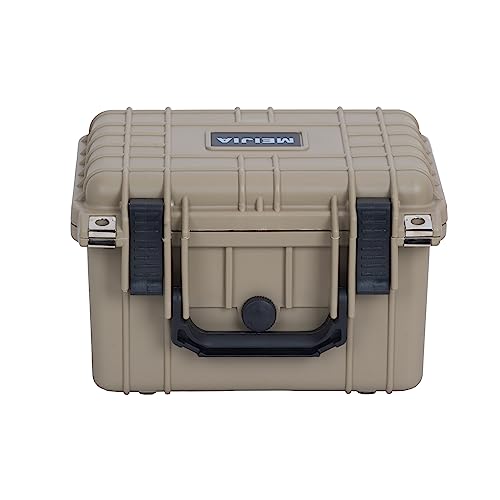 MEIJIA Portable All Weather IP67 Waterproof Camera Case,hard case with Customizable Fit Foam,Fit Use of Drones,Camera,Equipments,10.62 x9.68x6.87inches(Desert Tan) - color: Desert Tan, size: 10.62 x 9.68 x 6.87 inches