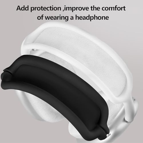 3-in-1 Silicone Case Cover for AirPods Max 2/AirPods Max Headphones, Apple AirPod Max Accessory Protective Cover, Headband/Ear Cups/Ear Pad Covers, Anti-Scratch and Sweatproof (All Black) - color: All black