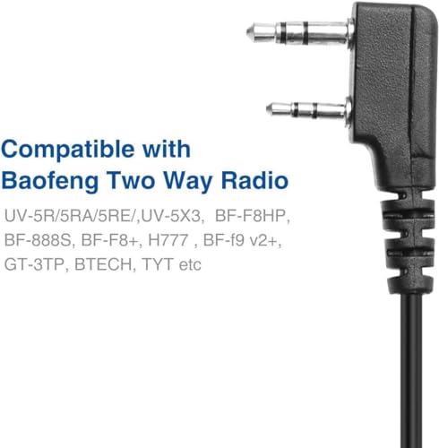 Baofeng BF-S112 Two Way Radio Speaker,Black, Auxiliary
