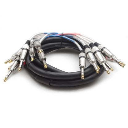 8 Channel 1/4" TRS Snake Cable - 10 Feet Long - Serviceable Ends - Pro Audio Effects Snake for Live Live, Recording, Studios, and Gigs - Patch, Amp, Mixer, Audio Interface 10' - size: 10 Foot - 8 Channel