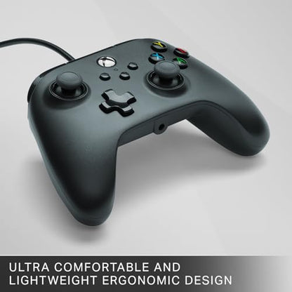PowerA Wired Controller for Xbox Series X|S - Black, gamepad, wired video game controller, gaming controller, works with Xbox One and Windows 10/11 - style: Black