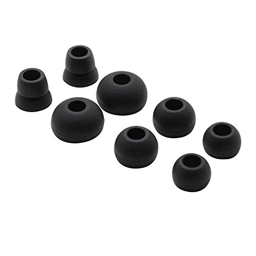 Alitutumao 4 Pairs Powerbeats 3 Replacement Earbuds Silicone Eartips Compatible with Wireless Powerbeats 3 Powerbeats3 Beats by dr dre Earphones, Black